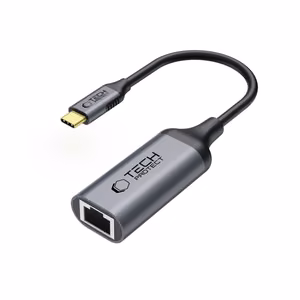 Tech-Protect UltraBoost USB-C uz Ethernet RJ45 1000Mbps adapteris - melns