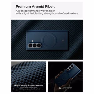 Spigen AirSkin Aramid MagFit MagSafe maciņš modelim Samsung Galaxy Z Fold 8 Ultra – tumši zils