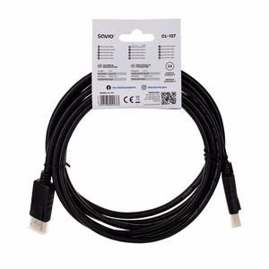 Savio CL-137 DisplayPort kabelis 3 m melns