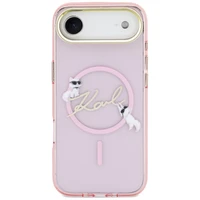 Karl Lagerfeld IML Choupettes Karl Script Logo MagSafe iPhone Air Maciņš - rozā