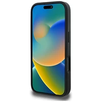 Guess Grained Roses Big 4G logo viedtālruņa apvalks iPhone 16 Pro - melns