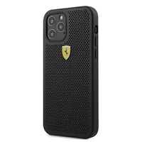 Ferrari FESPEHCP12LBK iPhone 12 Pro Max 6.7" melns/melns cietais apvalks On Track Perforated