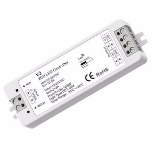 V2 LED kontrolieris 12-24V, 2x5A