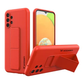Wozinsky Kickstand Case silikona apvalks ar statīvu Samsung Galaxy A13 5G sarkans