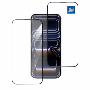 Tempered glass for iPhone 17 PRO Blue Star 5D AR black