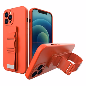 Virves apvalks gēla apvalks ar ķēdes somas siksniņa Xiaomi Redmi 10X 4G / Xiaomi Redmi Note 9 sarkans