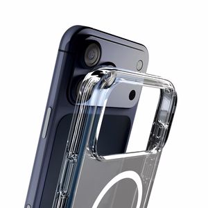 Puro Impact caurspīdīgs D3O TPU+PC magnētiskais viedtālruņa apvalks iPhone 17 Pro - caurspīdīgs