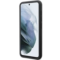 Guess GUHCS23MSLSMK S23+ S916 melns/melns cietais apvalks Silikona Vintage Gold Logo