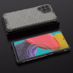 Honeycomb case бронированная крышка с гелевой рамкой для Samsung Galaxy M53 5G чёрный