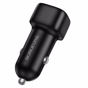 Borofone Автомобильное зарядное устройство BZ34B Cloud - USB + Type C - QC 3.0 PD 38W чёрное