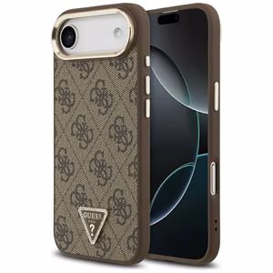 Guess 4G Triangle Logo MagSafe Case for iPhone Air Brown - Gold