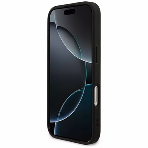 Guess Graudains Gredzens Magnētiskais viedtālruņa apvalks iPhone 17 - melns