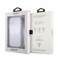 Guess GUHCP12MKC4GSGO iPhone 12/12 Pro 6.1" Caurspīdīgs cietais apvalks 4G Zelta ķēde