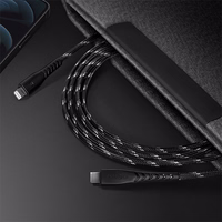 ENERGEA Kabelis Nyloflex USB-C - LightningC94 MFI 3m melns/black