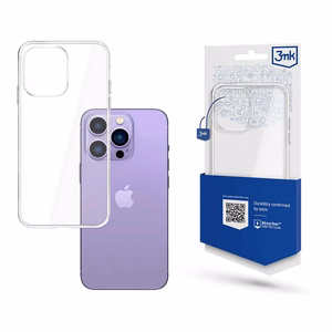 iPhone 14 Pro silikona apvalks no 3mk Clear Case sērijas - caurspīdīgs