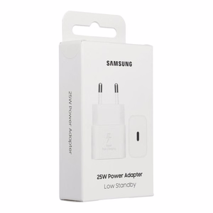 Oriģināls Samsung EP-T2510NWEGEU USB-C PD 25W GaN sienas lādētājs, balts, blisteris
