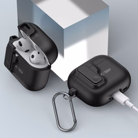 Tech-Protect Slim Hook apvalks AirPods 4 (m) - melns