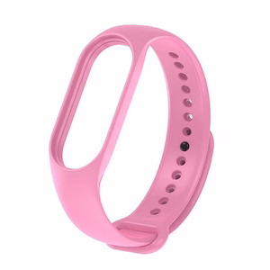 Силиконовый ремешок для Xiaomi Mi Band 5 / 6 / 7 розовый (37)