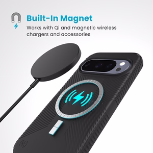 Speck Presidio2 Grip Magnet vāciņš ierīcei Google Pixel 10 / 10 Pro, “Black / Slate Gray” krāsā