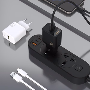 Dudao A27STEU 25W GaN USB-A Wall Lādētājs with USB-A - USB-C Kabelis - Balts