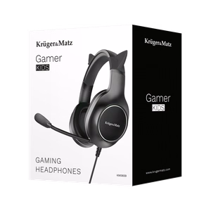 Kruger&Matz Gamer Kids spēļu austiņas bērniem, melnas