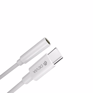 Devia adapteris EC608 USB-C - 3,5 mm ligzda balts