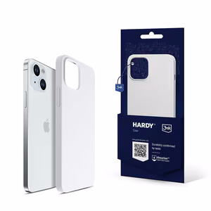 3mk Hardy Silikona Magnētiskais apvalks iPhone 15 - balta un sudraba