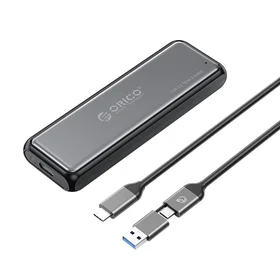 Orico DDM2-C3-G2 M.2 NVME USB-A USB-C 3.2 10Gb/s disku ierīce - pelēka