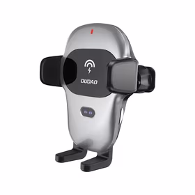 Dudao automātiskais turētājs ar iebūvētu Qi 15W bezvadu lādētāju pelēks (F20xs)