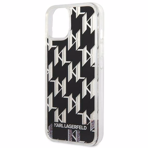 Viedtālruņa apvalks Karl Lagerfeld KLHCP14MLMNMK iPhone 14 Plus 6.7\" melns / melns Liquid Glitter Monogram