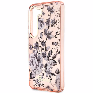 Guess GUHCS23MHCFWSP S23+ S916 rozā/rozā cietais apvalks Flower Collection