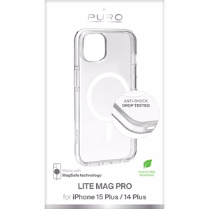 Puro LITEMAG PRO MagSafe vāciņš ierīcei iPhone 15 Plus, caurspīdīgs