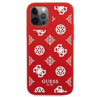 Guess GUHCP12LLSPEWRE iPhone 12 Pro Max 6.7" sarkans/sarkans cietais apvalks Peonijas kolekcija