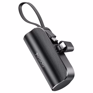 Yesido внешний аккумулятор YP68 5000 мАч 12W + кабель USB-C Lightning чёрный