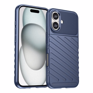 Thunder Silikoniskais apvalks iPhone 16 Plus - zils