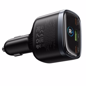 Automašīnas lādētājs Hoco Z70, USB-A + 2 × USB-C, PD QC3.0, 93 W, melns