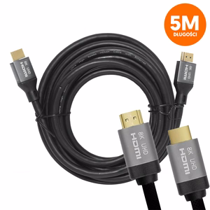 HDMI-HDMI Kabelis v2.1 8K 5m Melns