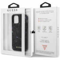 Guess Marble viedtālruņa apvalks iPhone 12 mini - melns