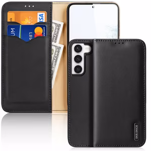Dux Ducis Hivo viedtālruņa apvalks Samsung Galaxy S23+ atverams apvalks ar maku un RFID aizsardzību melns
