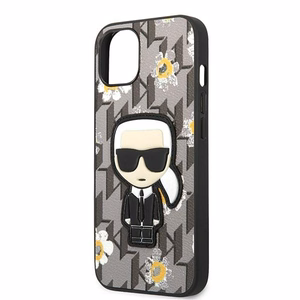 Karl Lagerfeld Ziedu Ikonik Karl viedtālruņa apvalks iPhone 13 mini - pelēks