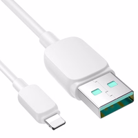 Joyroom Multi-Color Series A14 Lightning / USB-A 2.4A 1.2 m kabelis - balts