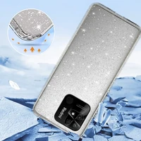 Crystal Glitter viedtālruņa apvalks Xiaomi Redmi 10C sudraba