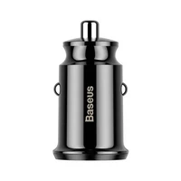 Baseus Grain automašīnas lādētājs 2x USB 5V 3.1A (melns)