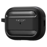 Spigen Rugged Armor viedtālruņa apvalks Apple AirPods Pro 1 / 2 - matēts melns