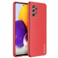 Dux Ducis Yolo elegants apvalks no mīksta TPU un PU ādas Samsung Galaxy A72 4G sarkans