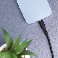 FORCELL F-ENERGY C343 kabelis USB A uz Lightning 2,4A 12W Silicone 1 m melns