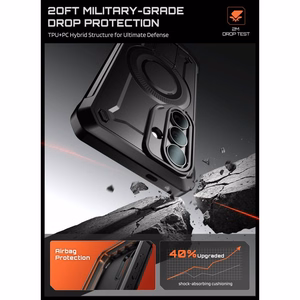 Supcase Unicorn Beetle Pro Mag MagSafe 2 komplektu futrālis Samsung Galaxy S26 - melns