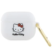 Hello Kitty Silikonais 3D Kitty Head korpuss AirPods Pro - balts