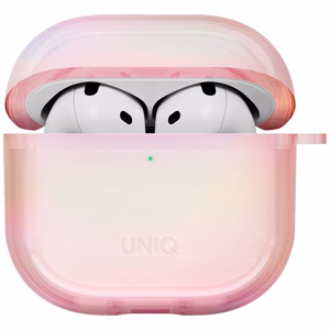 Чехол Uniq Iridescia AirPods 4 Hang - голографический розовый