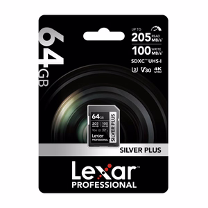 Lexar Professional SILVER PLUS SDXC 64 GB atmiņas karte
